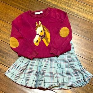 Hope and Henry Skirt and Sweater Size 6 (Small) EUC